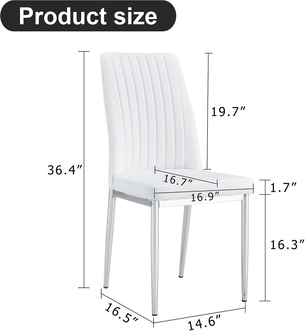 Modern Dining Chairs Set of 6,Dining Room Chairs Set of 6 with PU Leather and...
