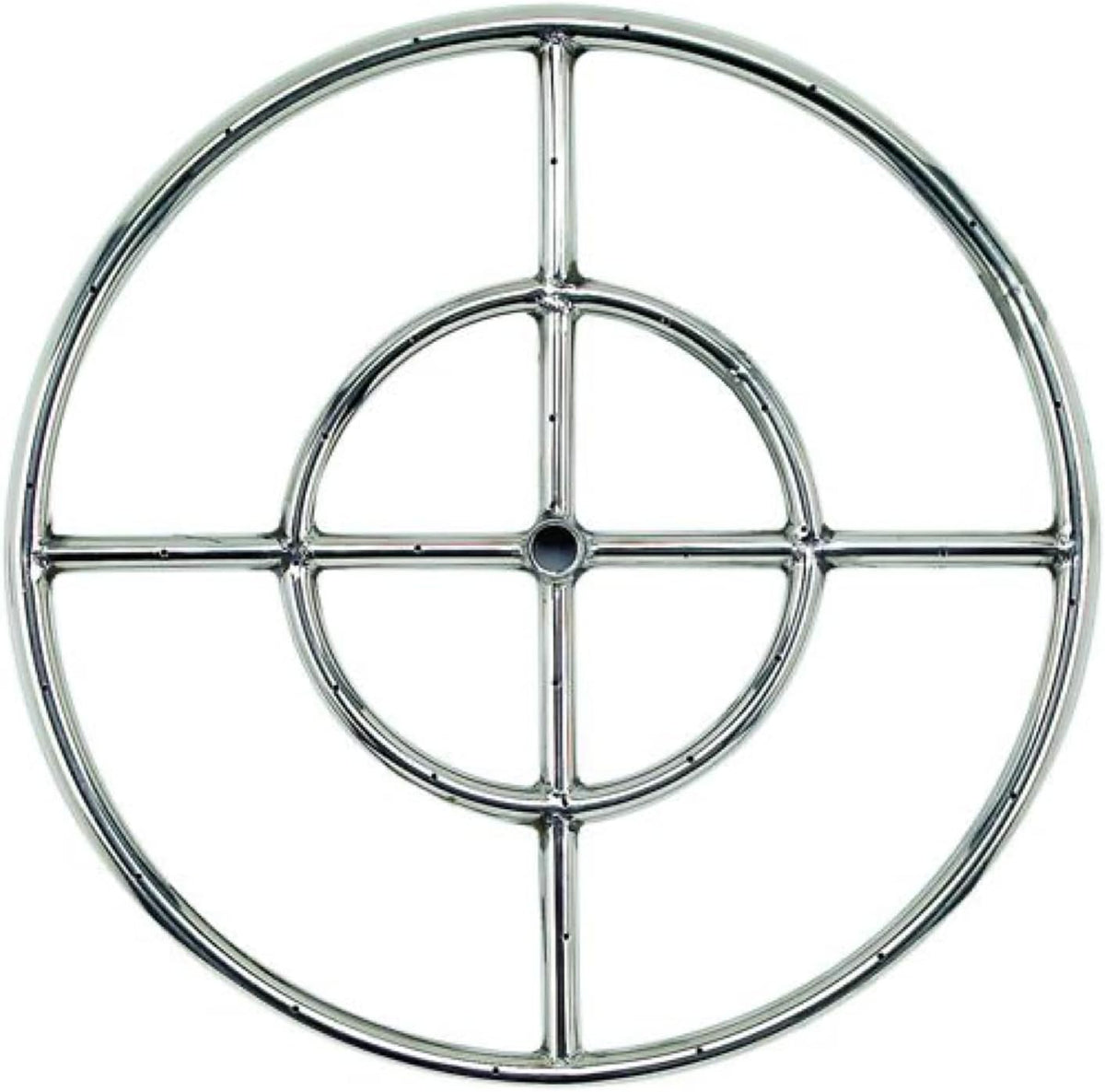 18" double-ring stainless steel burner with a 1/2", main product view