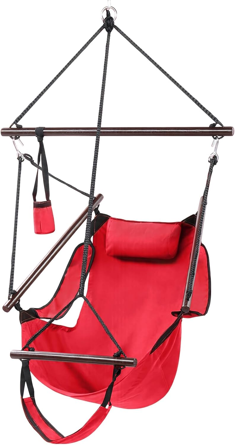 ONCLOUD Upgraded Unique Hammock Hanging Sky Chair, Air Deluxe Swing Seat with...