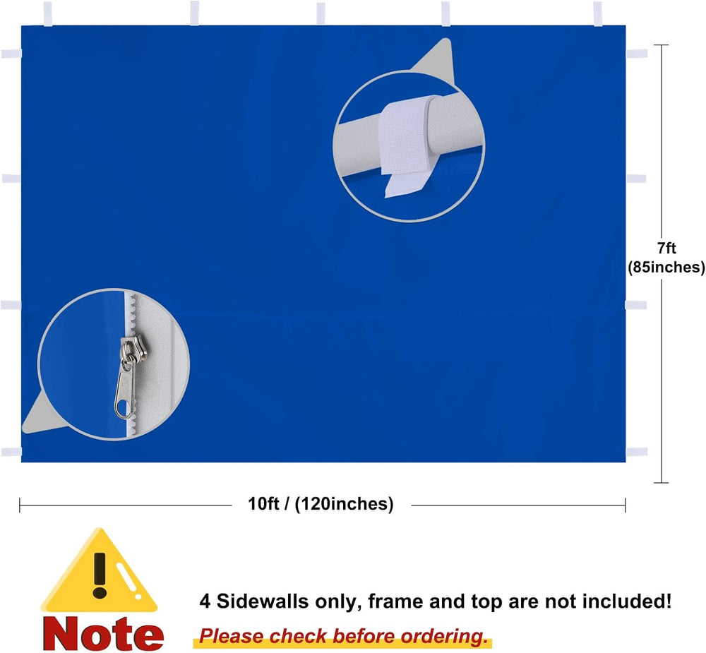MASTERCANOPY 10x10 Sidewall Kit 3 Sidewalls & 1 Doorwall Blue