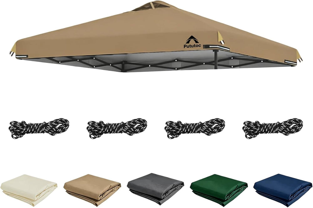 10x10ft Canopy Replacement Top Cover with Air Vent, UV Protected & Waterp...