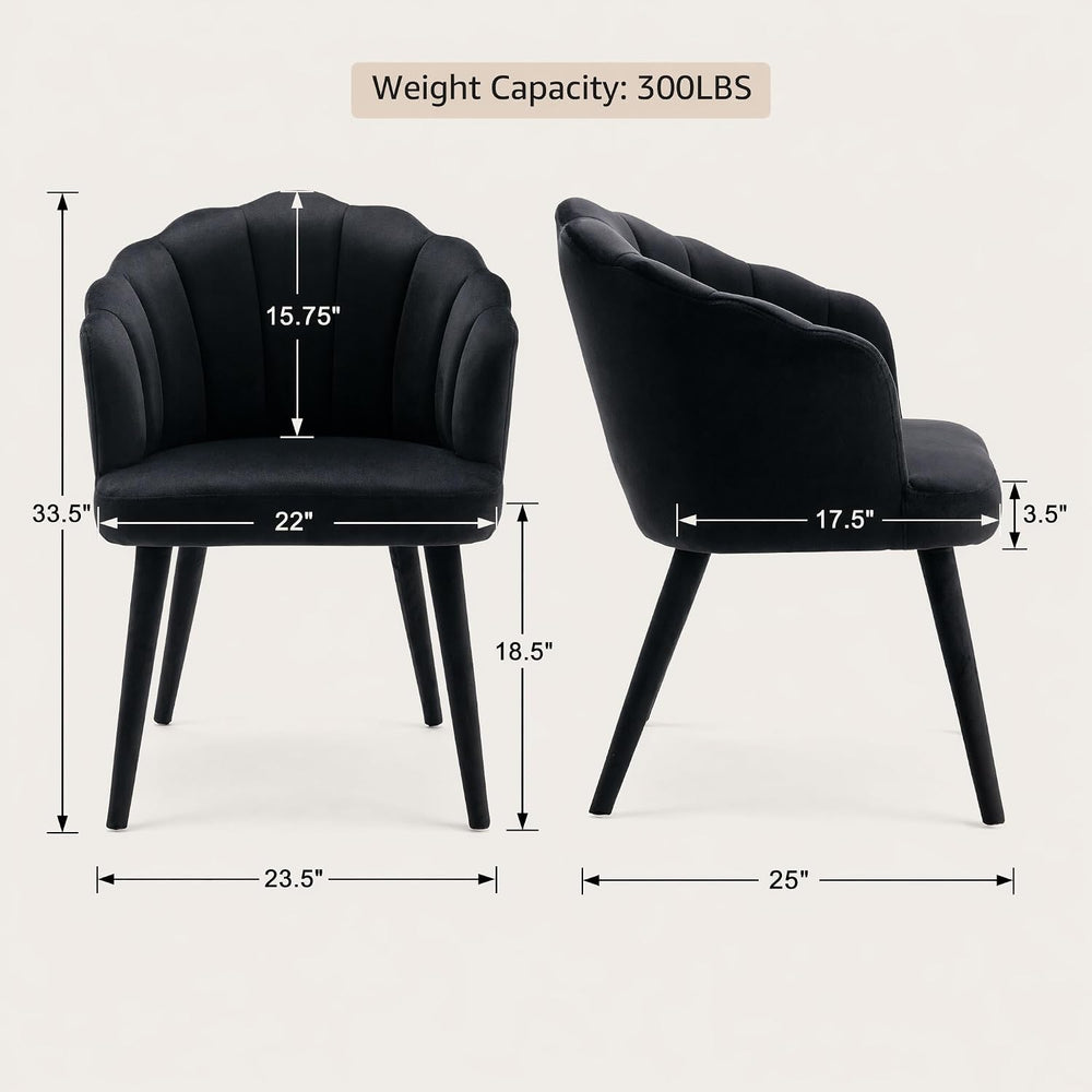 Hyfirm Velvet Dining Chairs Set of 4, Upholstered Modern Kitchen Dining Chair...