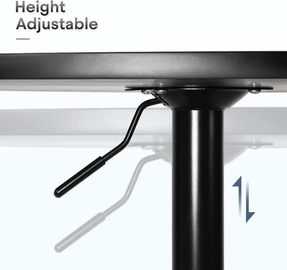 Athena Collection Bar Table Modern Round Cocktail Table Height Adjustable, Ta...