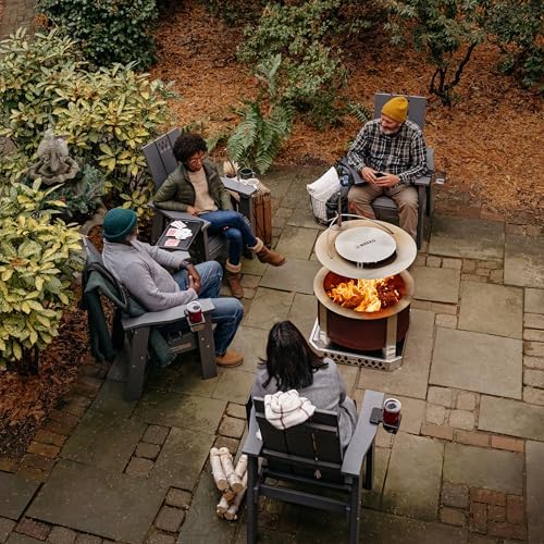 Breeo X Series 24 - Corten Steel Smokeless Fire Pit for Outside - 27.5 in