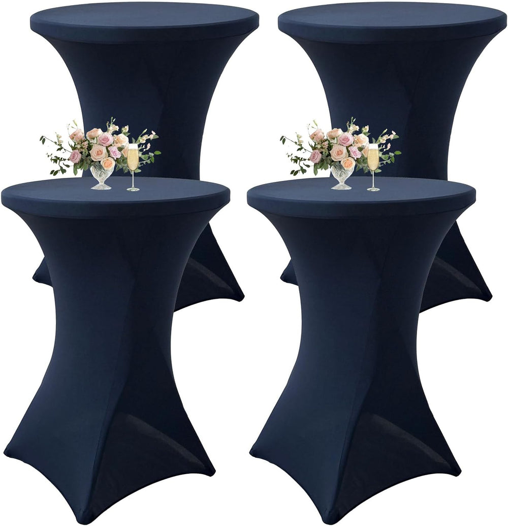 4Pack Navy Blue Cocktail Table Covers 32x43Inch Cocktail Table Tablecloth