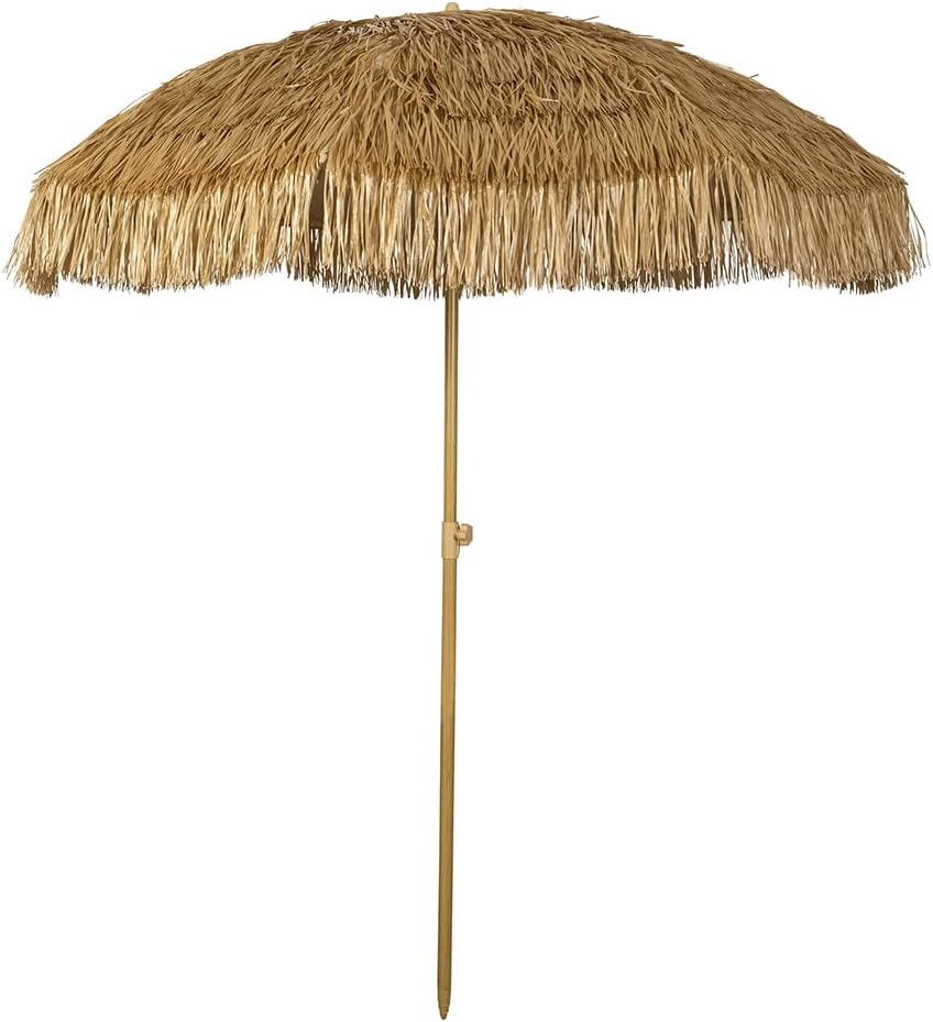 Hula Thatched Tiki Umbrella Tropical Palapa Raffia Tiki Hut Hawaiian Patio Um...