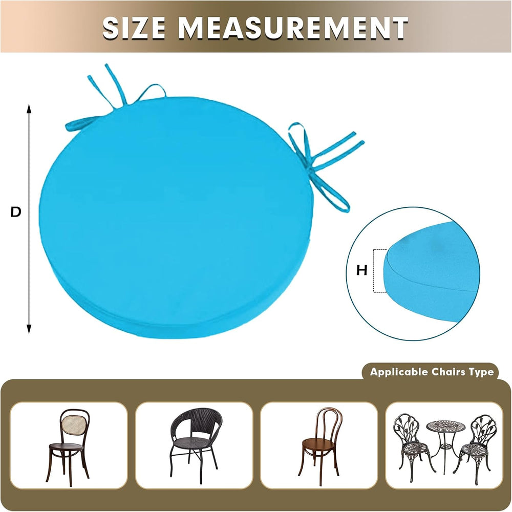 Outdoor Bistro Chair Cushions Round Seat Cushions with Ties