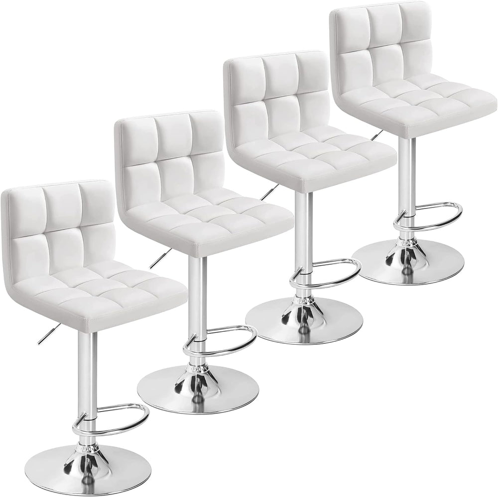 Furmax Bar Stools Modern Pu Leather Swivel Adjustable Hydraulic Bar Stool Squ...