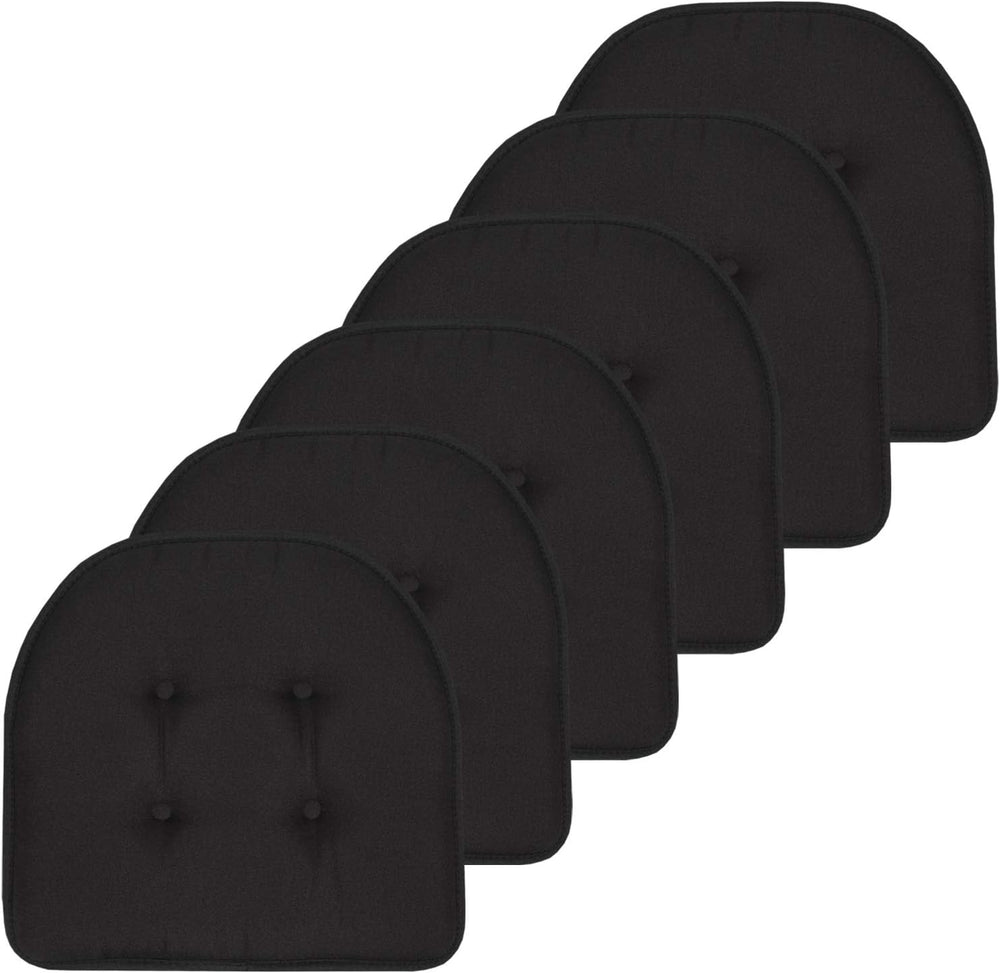 Sweet Home Collection Chair Cushion Memory Foam Pads Tufted Slip Non Skid Rub...