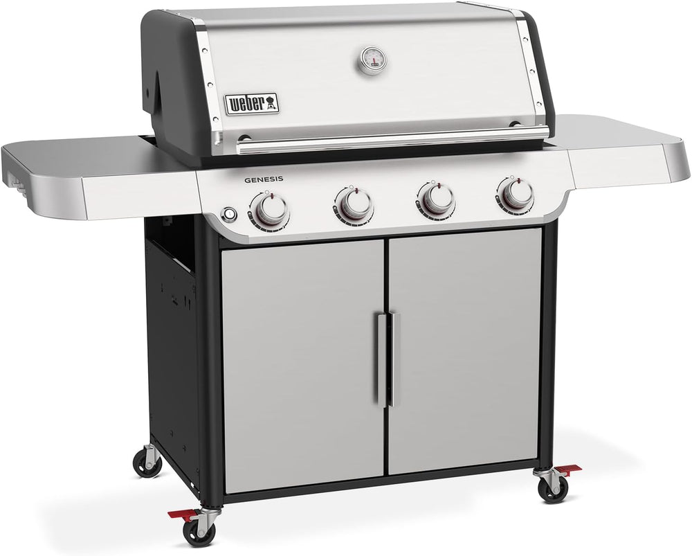 Weber® Genesis S-415 Gas Grill, Propane Grill, Stainless Steel BBQ Grill