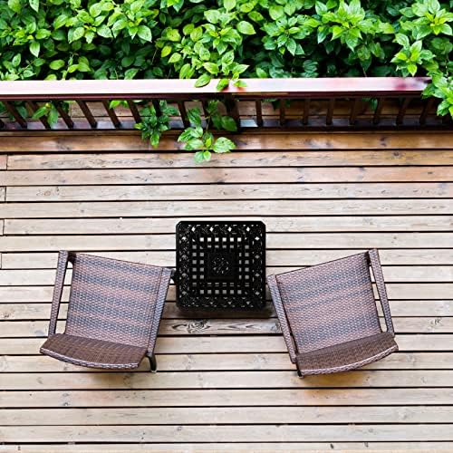 YKSY&YKSY Jardin DE Centennial Cast Aluminum Outdoor Side Table,Anti-Rust...