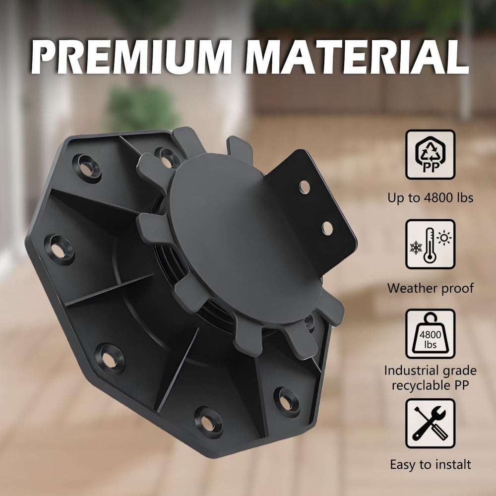 24Pack Adjustable Deck Support Pedestal Deck Foundation Base Support，Used for...
