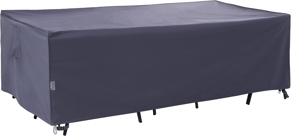 F&J Outdoors Large Patio Furniture Covers, Grey, 126"W x 83"D x...