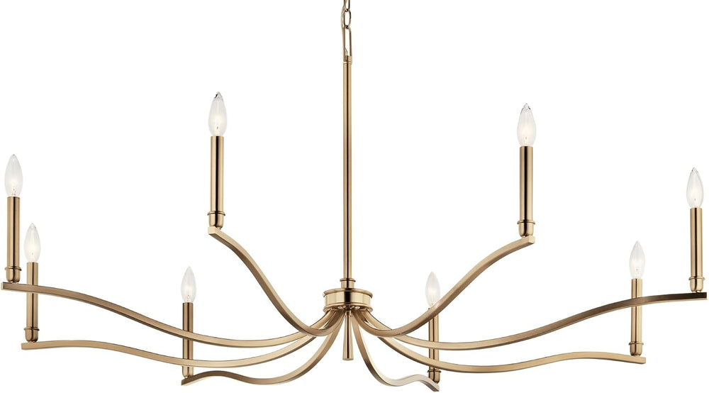 Kichler Malene 8-Light Chandelier, Champagne Bronze