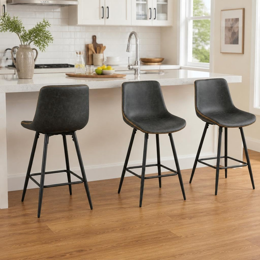 Garvee Bar Stools Set of 3, Counter Height Bar Stools