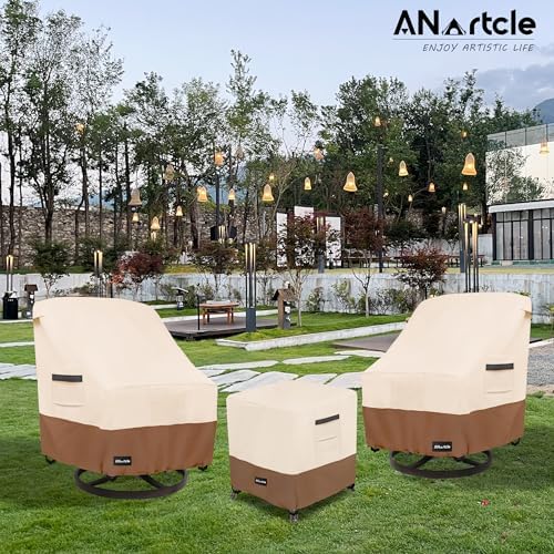 ANartcle 3 Pieces Patio Bistro Sets Cover,600D Waterproof Heavy Duty Patio Fu...