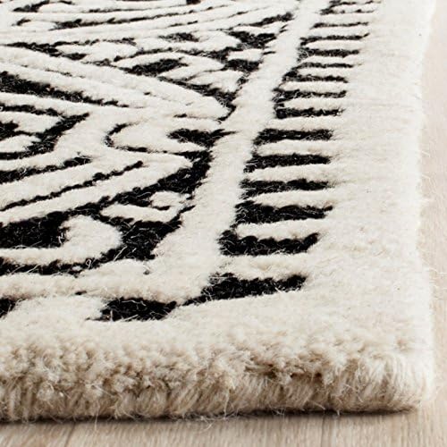 SAFAVIEH Cambridge Collection 11' x 15' Black/Ivory CAM123E Handmade ...