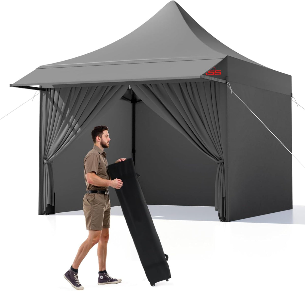 10x10 heavy duty pop up canopy tent with, main product view
