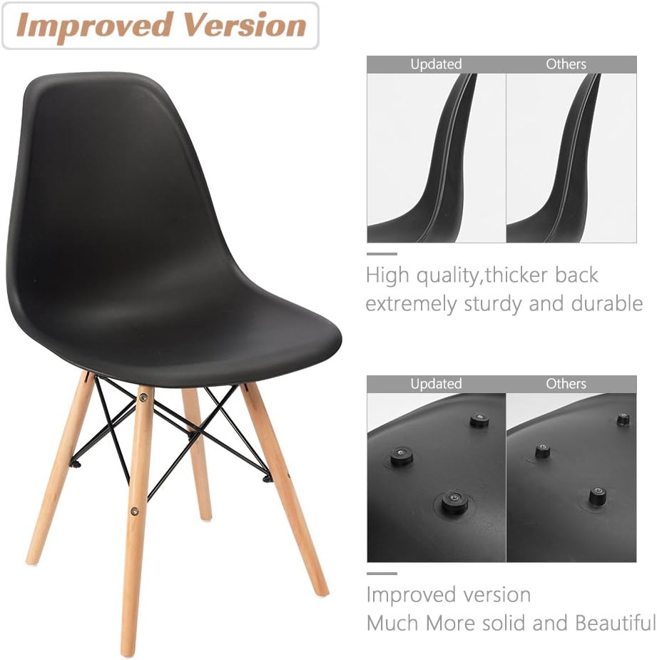 Furmax Modern Style Dining Chair Mid Century Modern DSW Chair, Shell Lounge P...