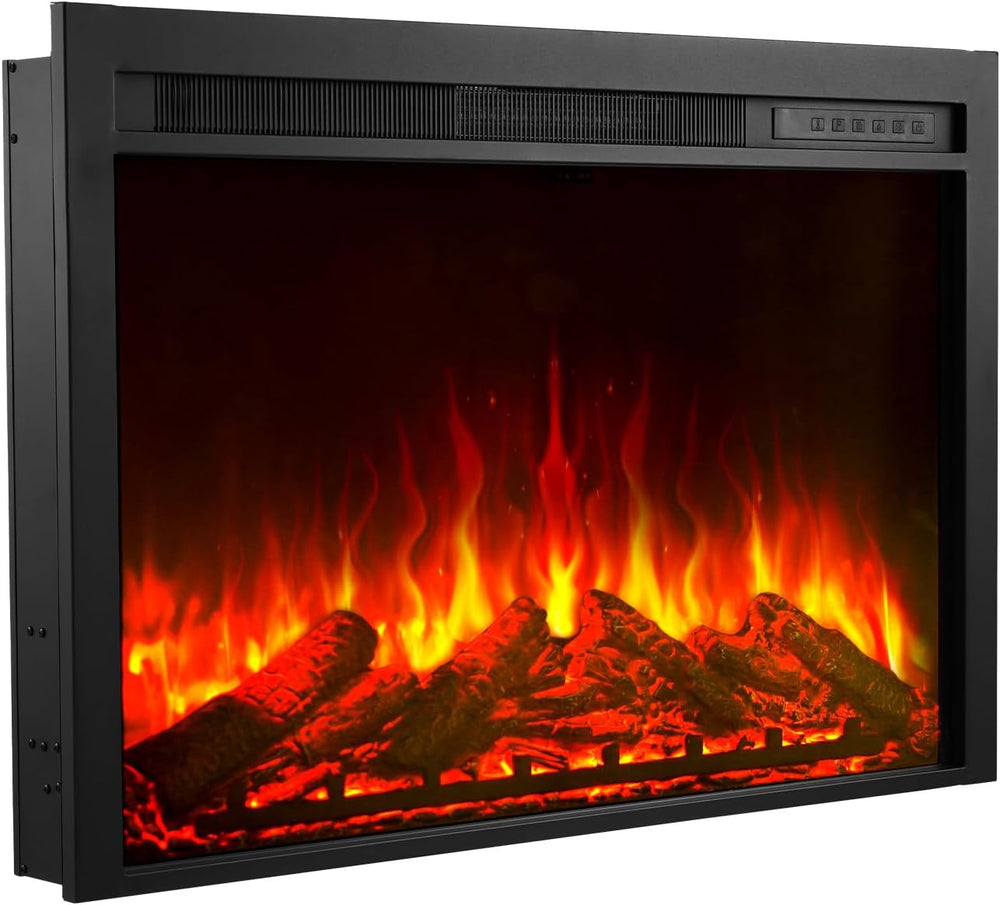 VEVOR 40 Inch Electric Fireplace Insert, 5000BTU Recessed or Wall Mounted Hea...