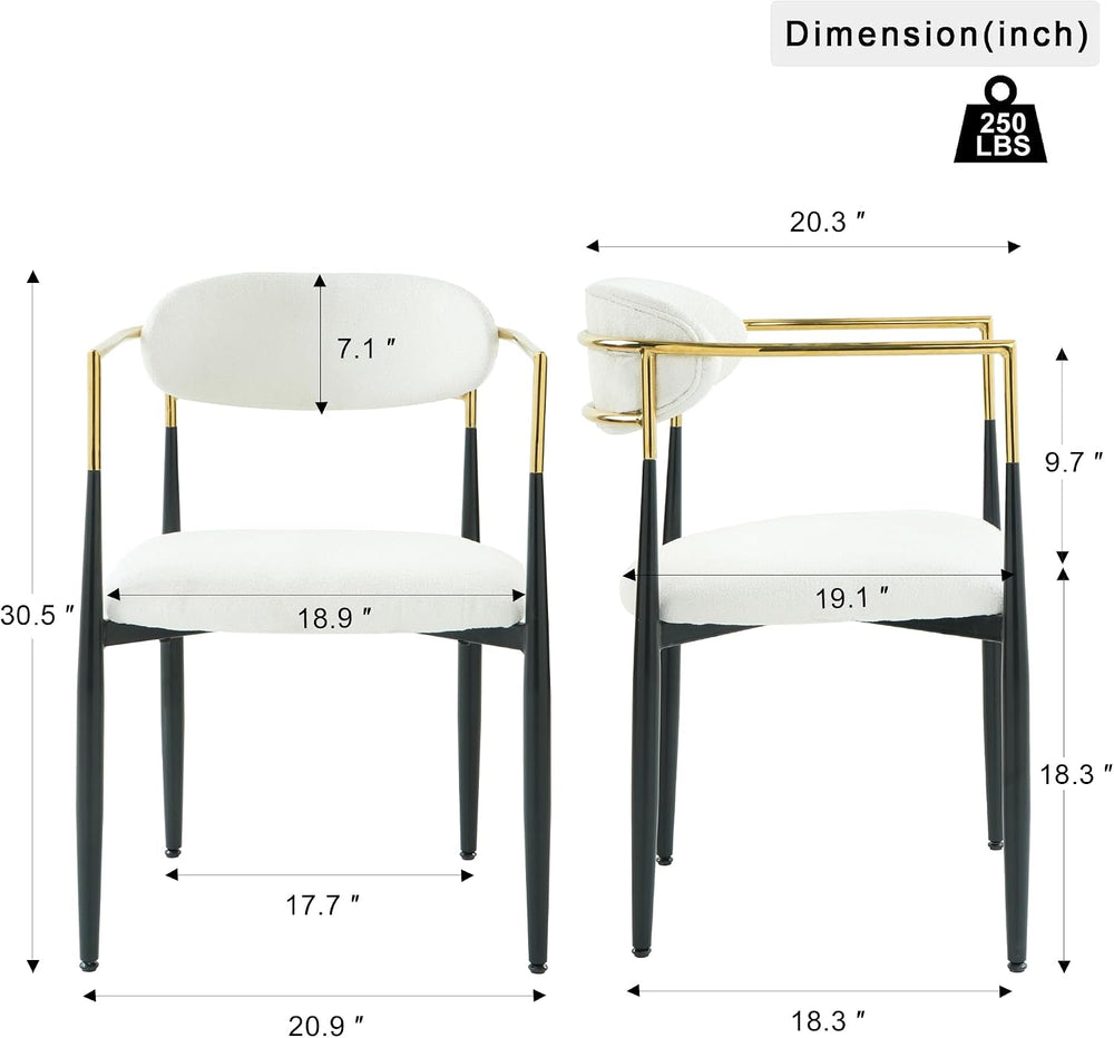 Baysitone Dining Chairs Set of 2 Mid-Century Modern Upholstered Boucle Dining...