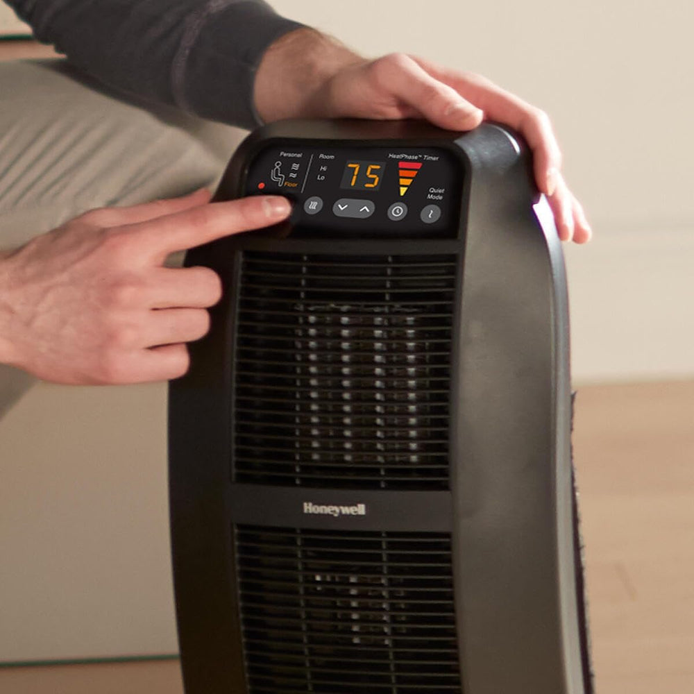 Honeywell HeatGenius Ceramic Heater, Black – Easy to Use Space Heater with Mu...