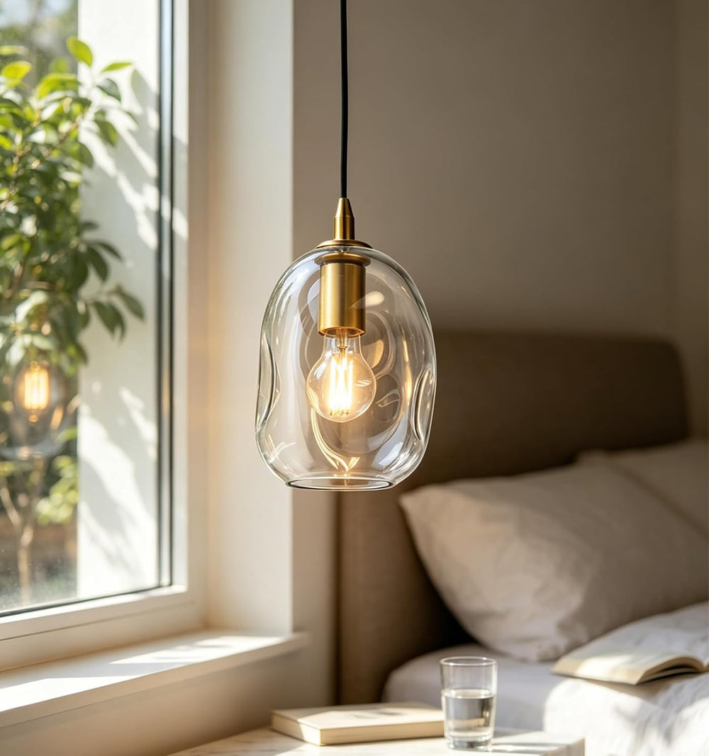 Pendant Lights Kitchen Island Adjustable Organic Globe Modern Gold Ceiling Ha...
