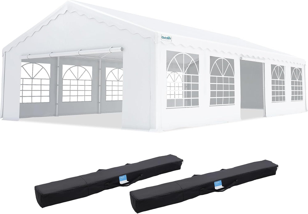 Quictent 20x30 Heavy Duty White Party Tent with Storage Bags