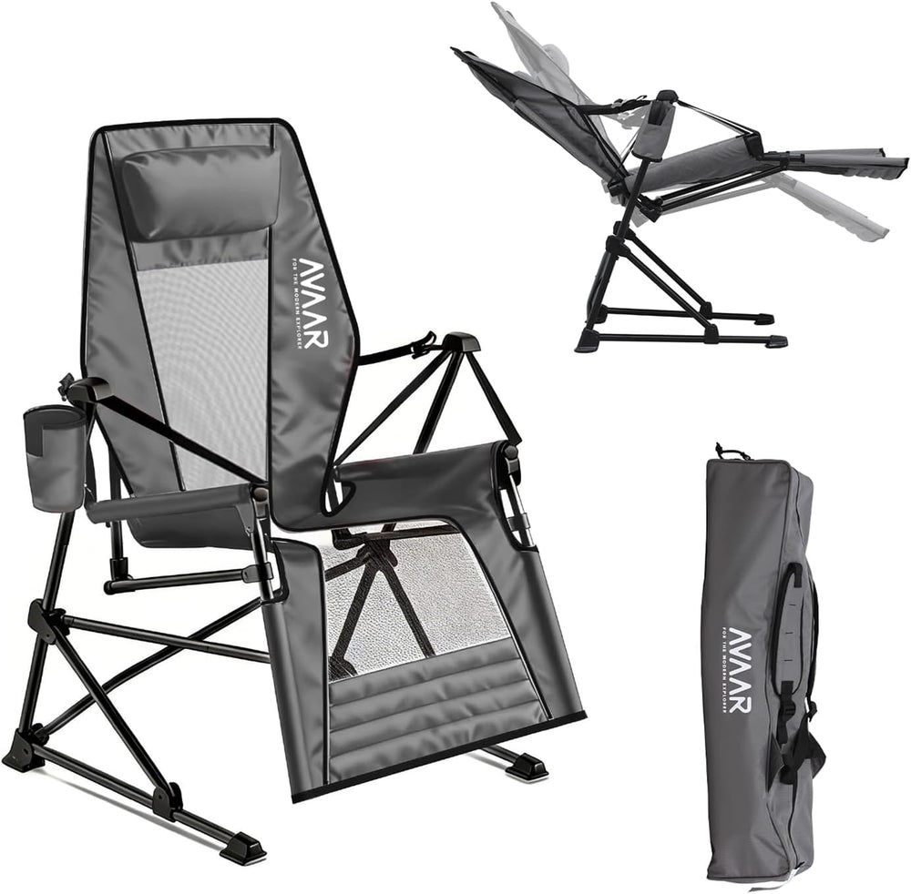 Go-Horizon Hammock Reclining Camping Chair 400 lbs,Full Lie-Flat Folding Chai...