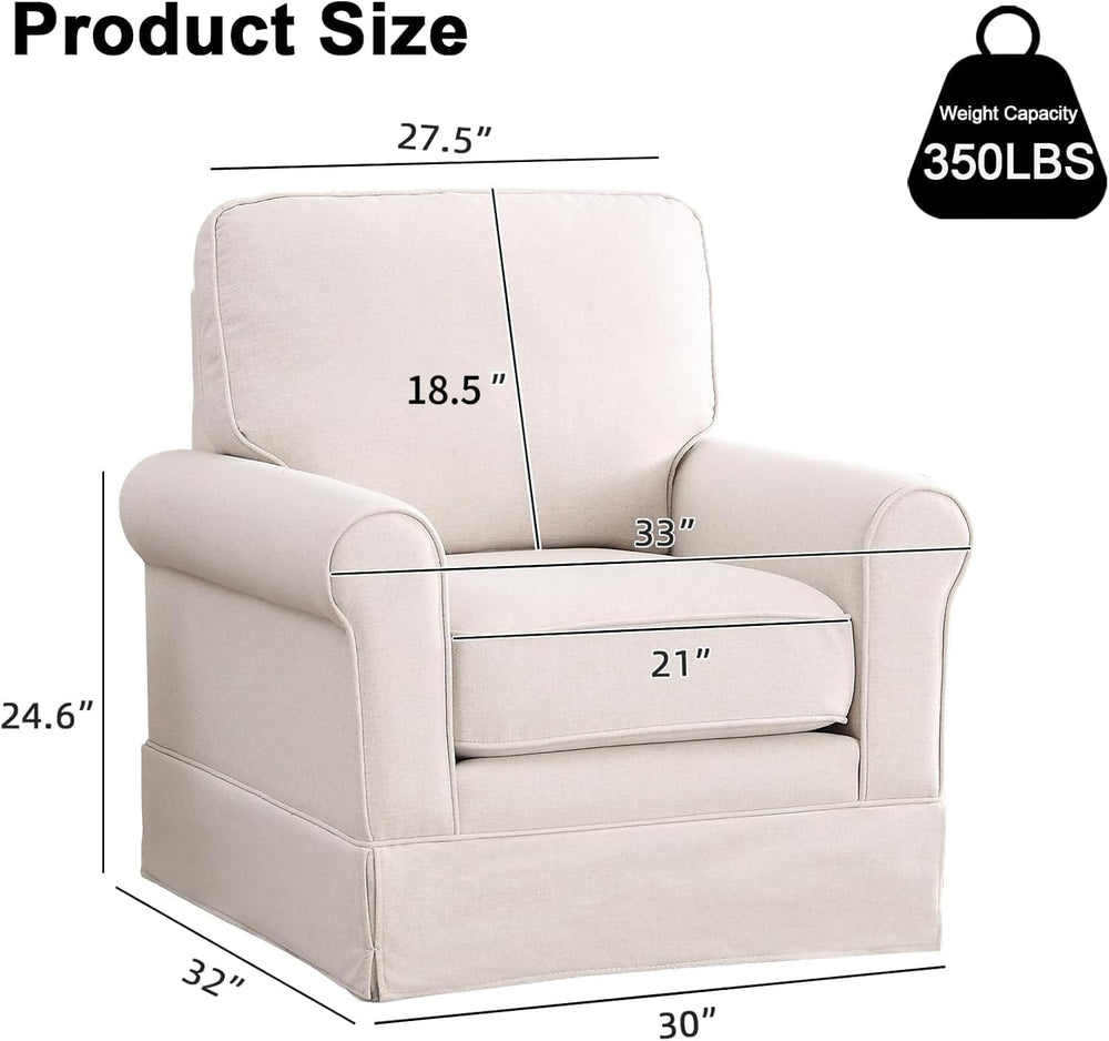 INZOY Swivel Accent Chair Set of 2 Mid Century Modern Chair, Comfy Swivel Bar...