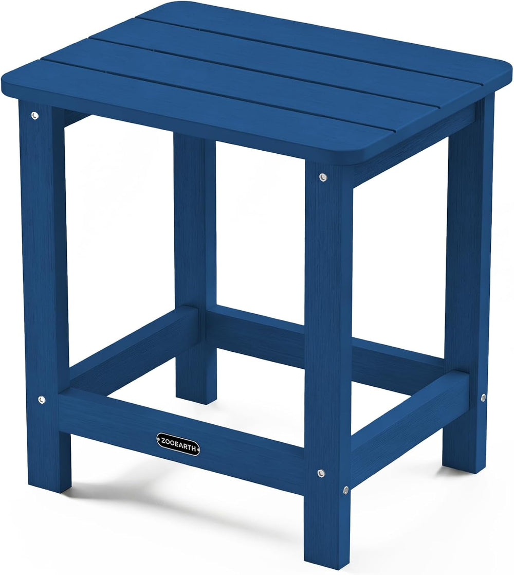 Square Outdoor Side Table, Patio End Table for Adirondack Chair, Navy