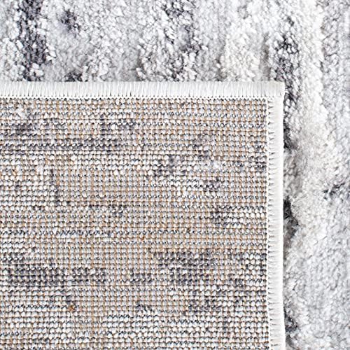 SAFAVIEH Amelia Collection Area Rug - 6' x 9', Light Grey & Charc...