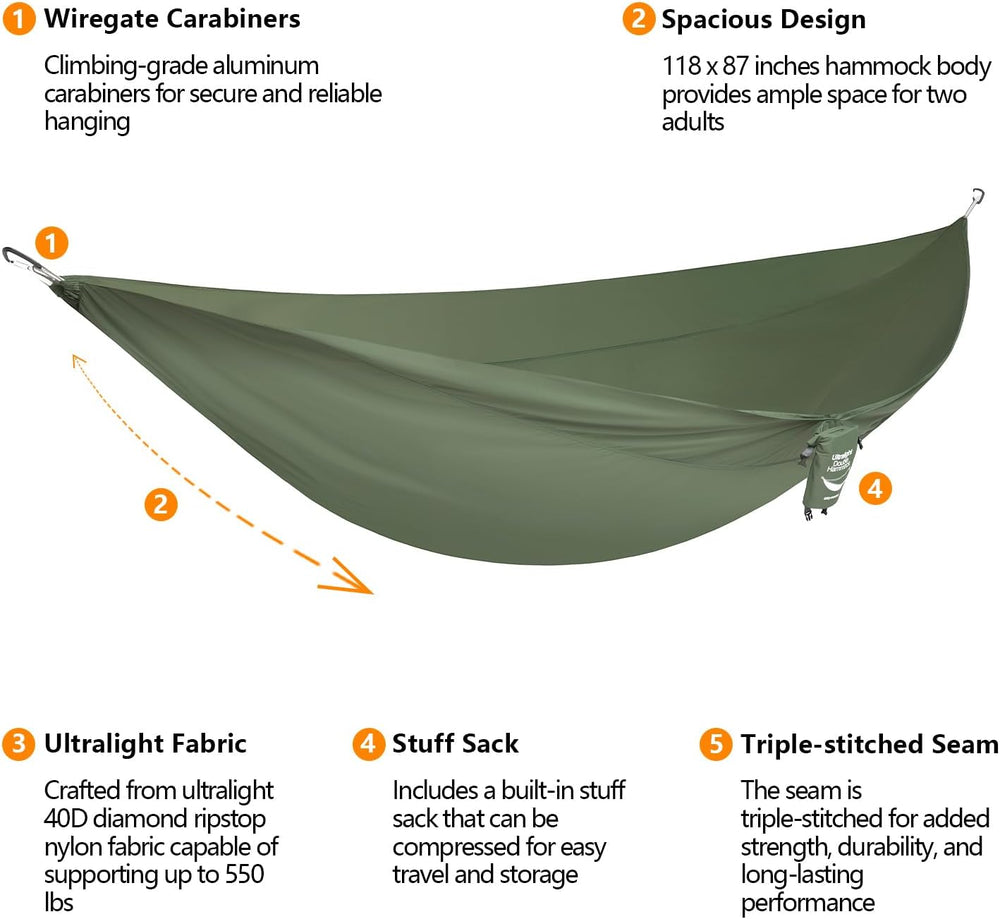 anymaka Set Up in 3 Seconds Adjustable Portable Aluminum Alloy Hammock Stand ...