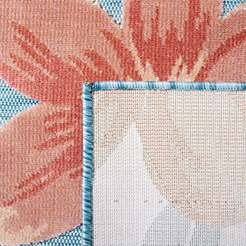 SAFAVIEH Washable Rug Outdoor Cabana Collection - 4' x 6', Aqua &...