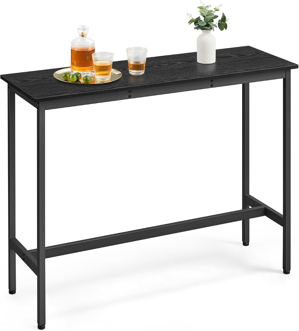 VASAGLE Bar Table, Narrow Long, High Top Pub Table, Steel Frame