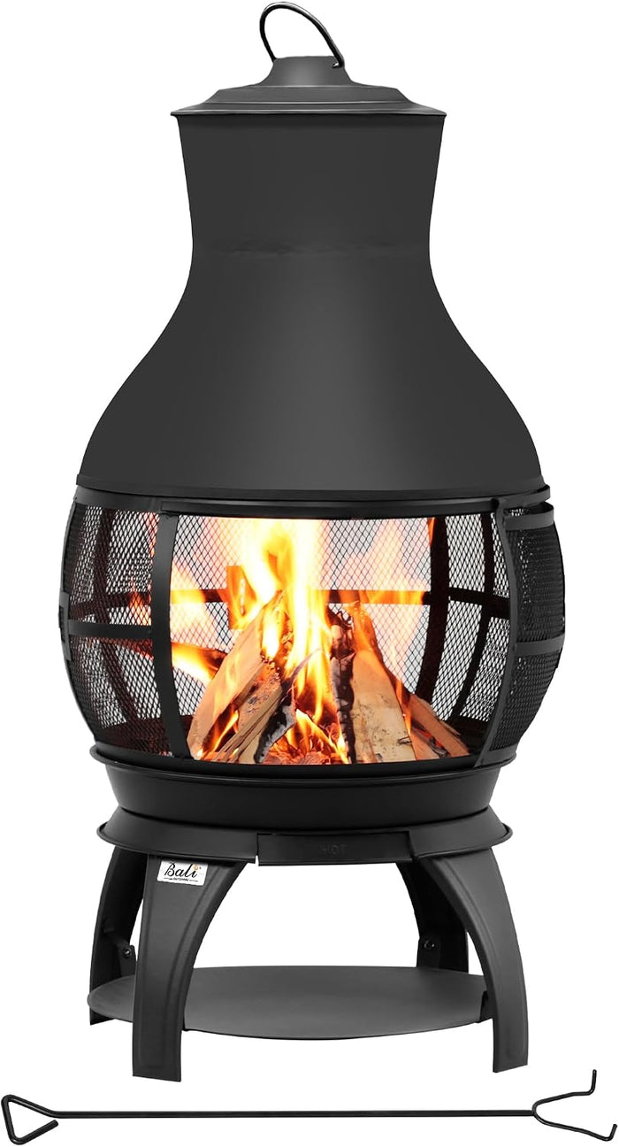 BALI OUTDOORS Fire Pit Wood Burning Chiminea Outside