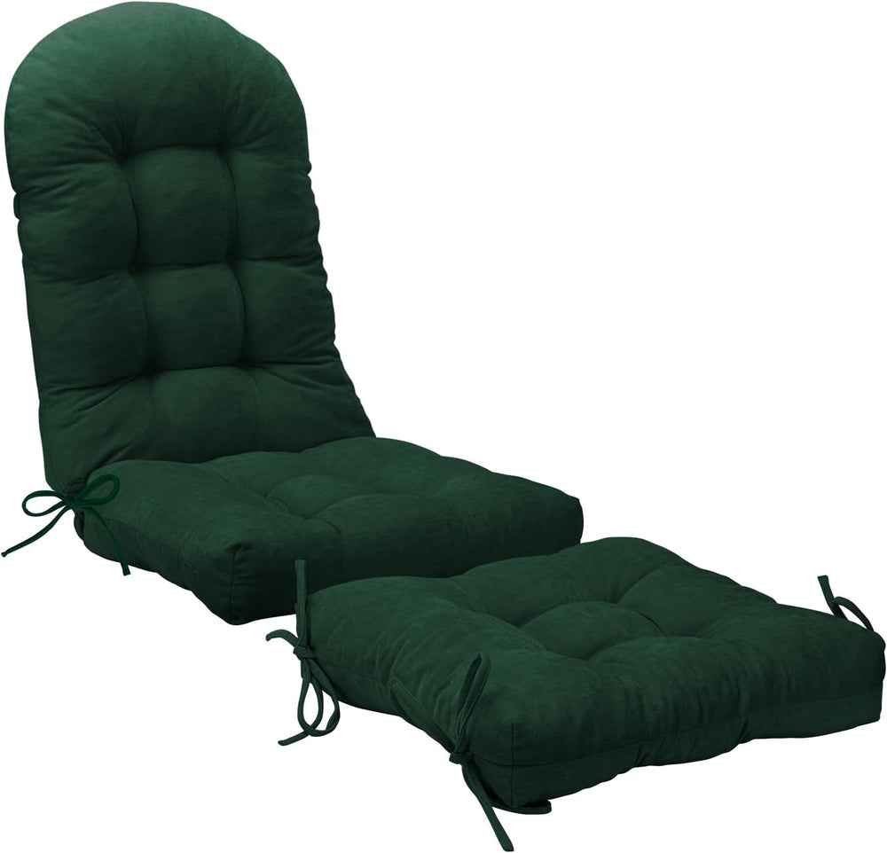Rocking Chair Cushion Set, Ottoman Cushion Included, Green