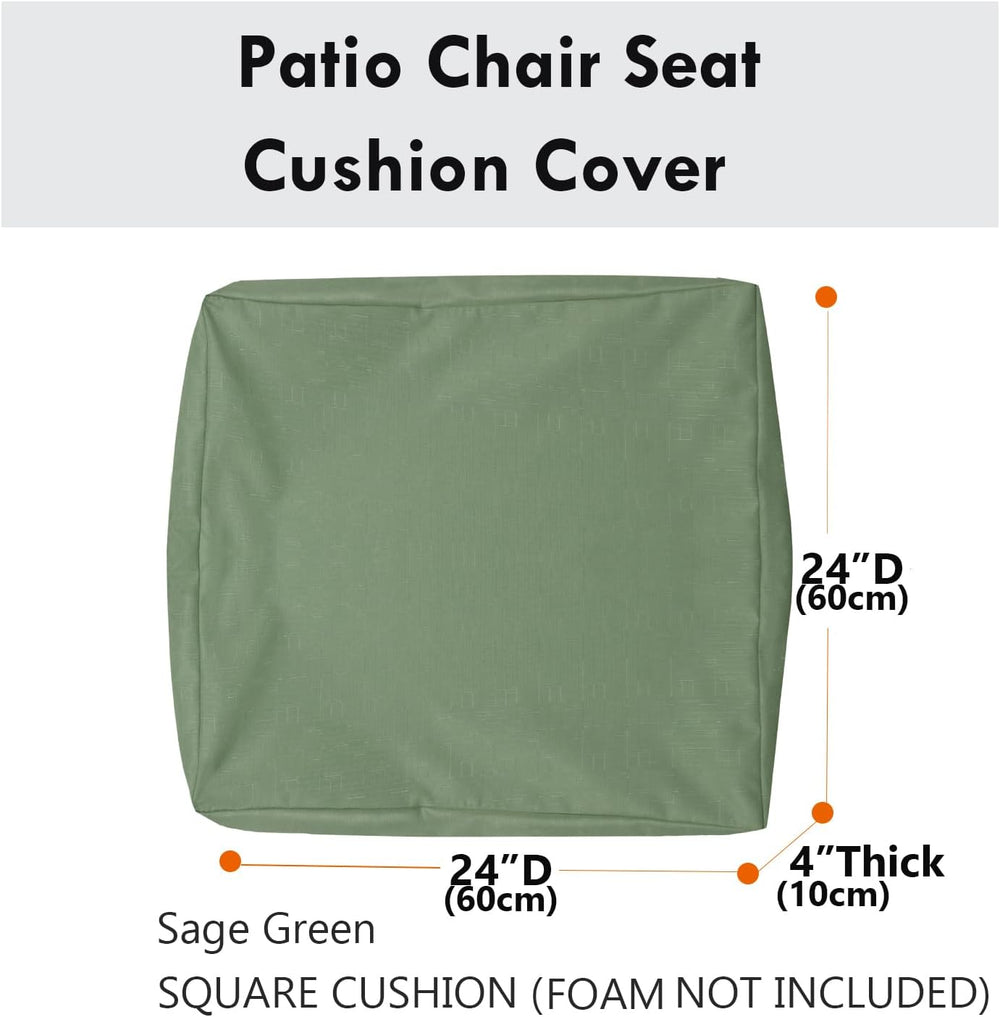 Patio Seat Cushion Covers,Washable Slip Covers Replacement,Waterproof Outdoor...