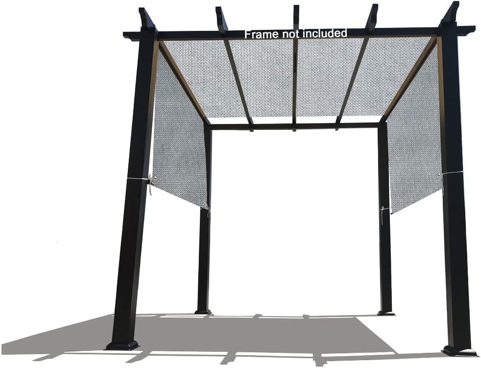 Universal Pergola Replacement Canopy Shade Cover with Breathable HDPE Fabric ...