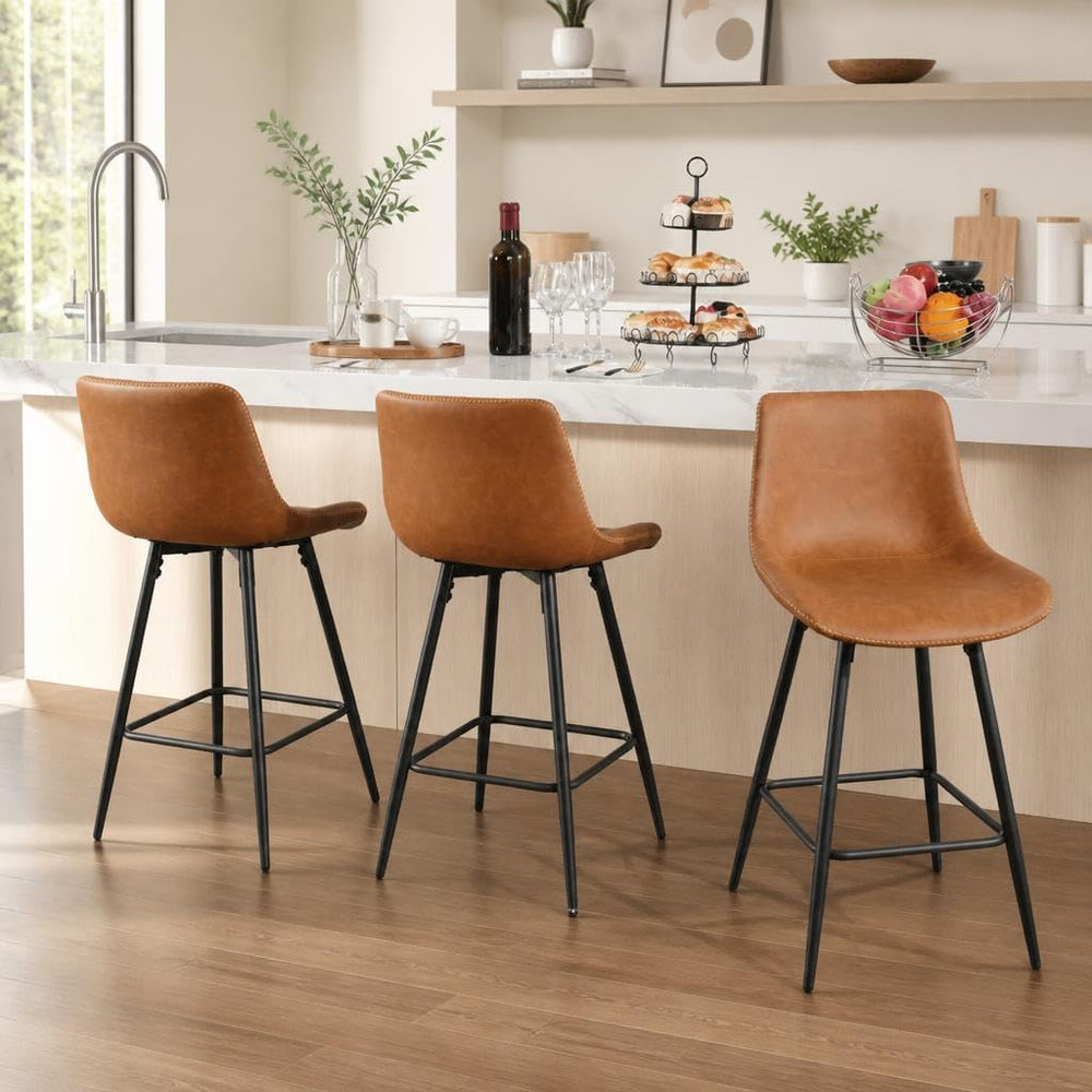 Garvee Bar Stools Set of 3, Counter Height Bar Stools