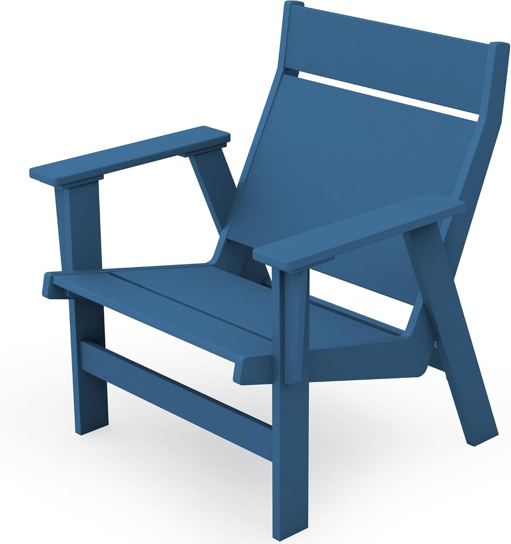 KINGYES Modern Adirondack Chair, Slateless Design, Navy