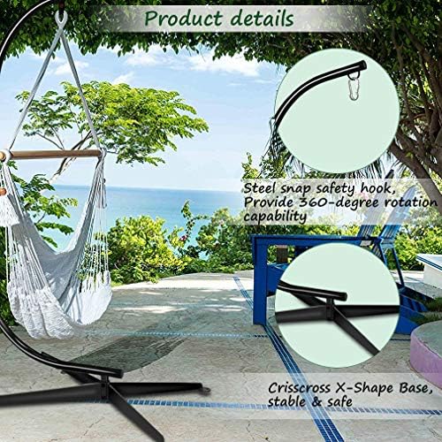 Hammock Chair Stand, Hanging Hammock Chair Stand C Stand Outdoor Indoor Solid...