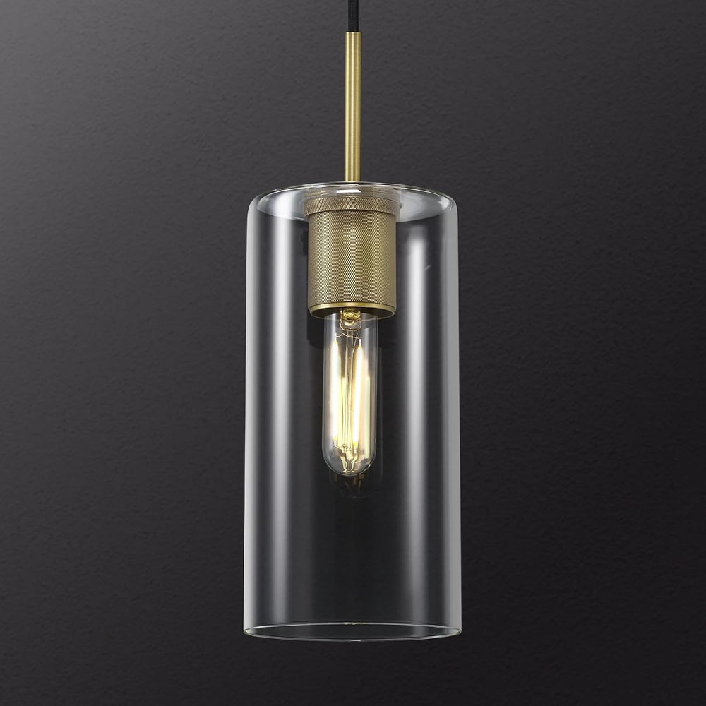 Modern Brass Pendant Lights Kitchen Island Glass Pendant Light Fixtures, 9.5&...