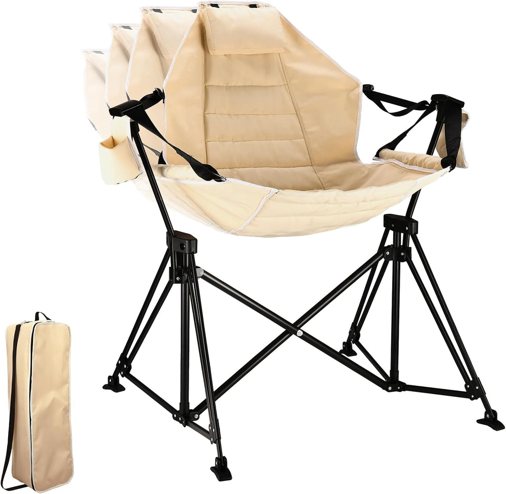 Hammock Camping Chair Folding 350lbs Foldable Portable Rocking Chairs for Adu...
