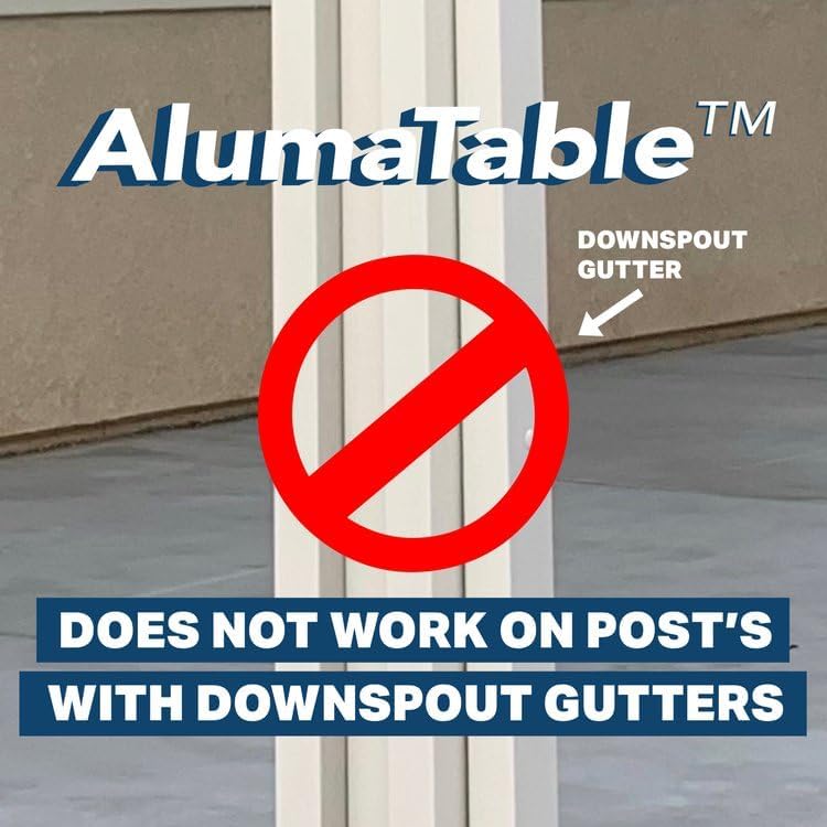 ALUMATABLE™ Aluminum Patio Cover Post Table (Desert Sand)