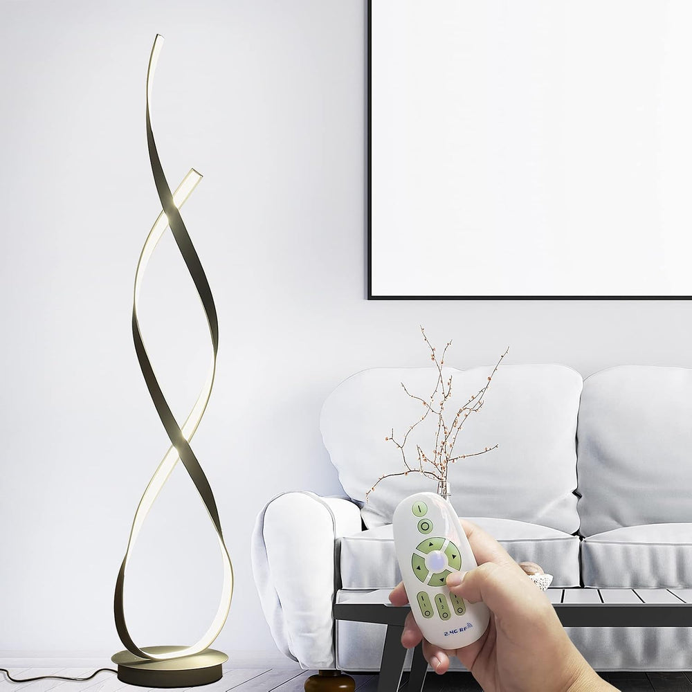 40W 4000LM 54.3 inches Black Floor Lamp for Living Room Bedroom with 3 Color ...