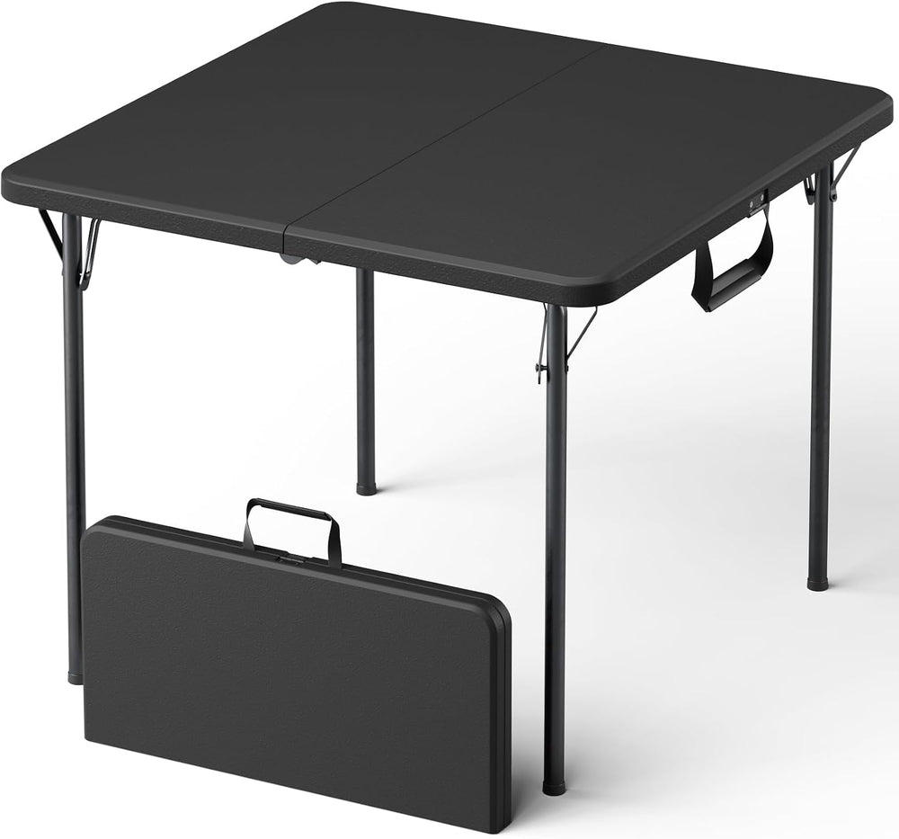 Folding Table, 36 Inch Square Foldable Card Table with Carrying Handle, Heavy...