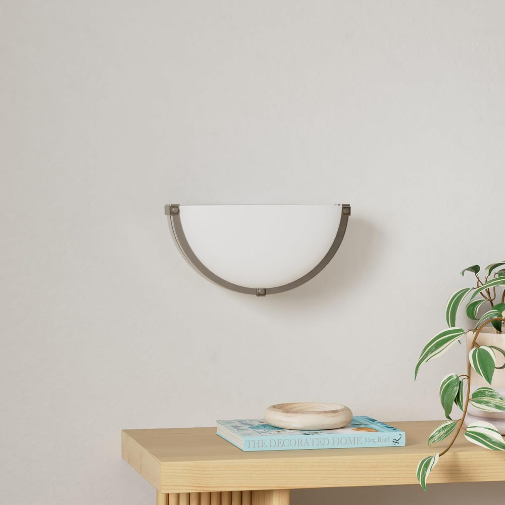 13 inch Dimmable LED Wall Sconce, Half Moon Wall Light Fixture, 3000K/4000K/5...