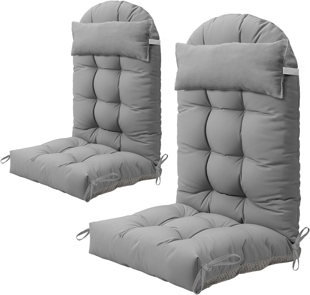 NAVINE Adirondack Chair Cushions Set of 2 with Headrest, Grey