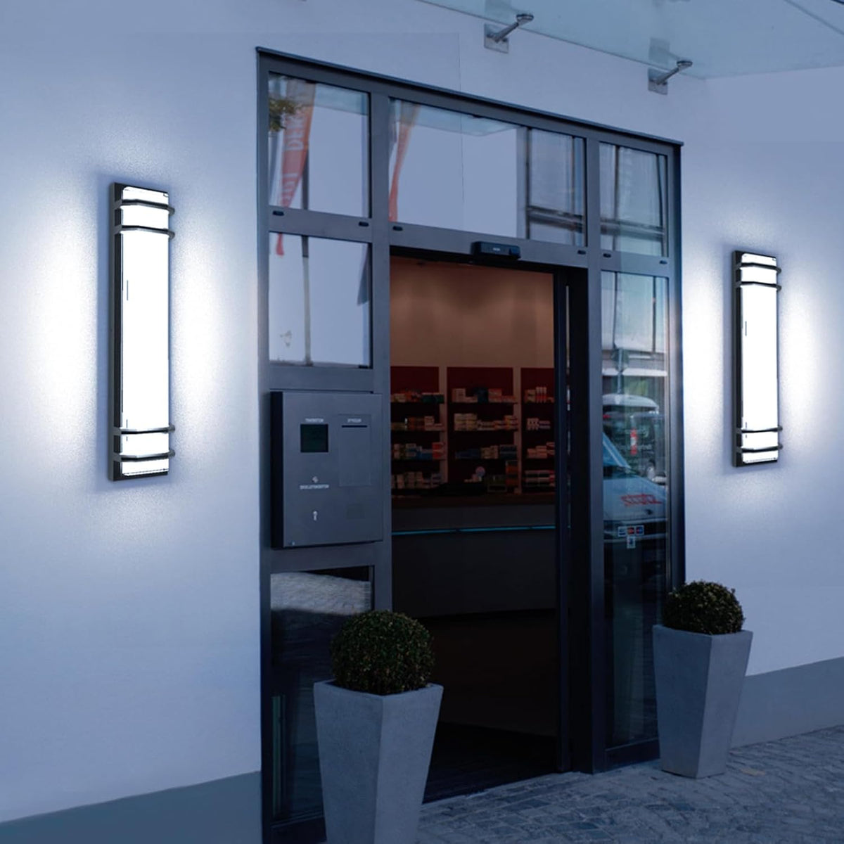 10%-100% dimmable outdoor wall lights, led 3000k 4500k on a desk or shelf